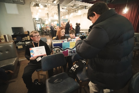 Group members with their certificates & evaluation