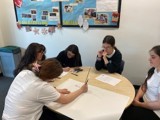 The group planning their project