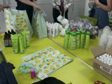 Young people putting together the care packages